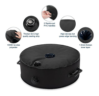 Sac de support d'ombrelle portable robuste 2-en-1, remplissable d'eau et de sable, étanche, coupe-vent, anti-basculement, lest pour jardin, terrasse, bord de piscine