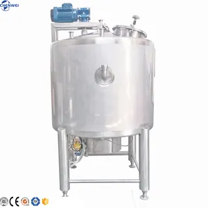 1000-3000l Electric Heating Jacket Mixing Tank With Mixer For Milk Juice Water Heating