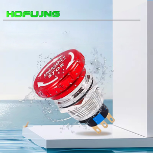 16/19/22mm Red Metal Rotary Reset Emergency Stop Button <b>Switch</b> Waterproof E Stop Pushbutton for Machine Equipment - Product Image 6
