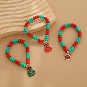 Adjustable Christmas Tree Style Acrylic Abacus Beads <b>Bracelet</b> Customizable <b>Cute</b> Jewelry for Parties - Product Image 5