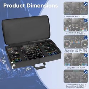 Weich gepolsterter Rollrucksack <span class=keywords><strong>DJ</strong></span>-<span class=keywords><strong>Controller</strong></span>-Koffer mit Rollen Kompatibel mit <span class=keywords><strong>DDJ</strong></span> FLX10/1000/1000SRT/REV7/REV5/SC LIVE Elektronische Orgel - Product Image 5