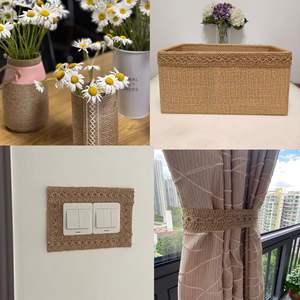 Tissu <span class=keywords><strong>de</strong></span> décoration d'arbre <span class=keywords><strong>de</strong></span> Noël <span class=keywords><strong>de</strong></span> ruban d'arcs <span class=keywords><strong>de</strong></span> <span class=keywords><strong>noeud</strong></span> <span class=keywords><strong>de</strong></span> <span class=keywords><strong>Jute</strong></span> fait à la main <span class=keywords><strong>de</strong></span> luxe pour l'artisanat <span class=keywords><strong>de</strong></span> couronne et l'emballage cadeau - Product Image 4