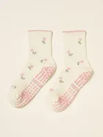 Chaussettes de Pilates personnalisées pour femmes, en coton, respirantes, antidérapantes, design sport et yoga