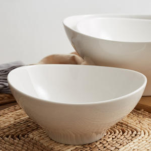 Customized <b>Large</b> Sustainable Porcelain Bone China Noodle Soup <b>Bowl</b> Europe Style Design for Hotels and Daily Use Eco-Friendly - Product Image 1