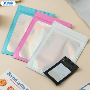 Bolsa Holográfica Autosellable con Cierre, Bolsa de Aluminio Laminado para Joyería con Ventana Transparente para Estuche de Teléfono, Llavero - Product Image 2