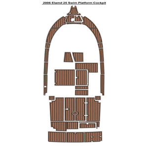Suelo de EVA tipo teca Elamd 25, éxito de ventas en 2022, para yates y embarcaciones, diseño cuadrado moderno, fácil instalación exterior con sistema de clic, material de madera. - Product Image 1