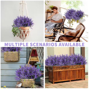 Popular planta artificial de plástico para decoración interior y exterior, arbusto artificial color lavanda. - Product Image 5