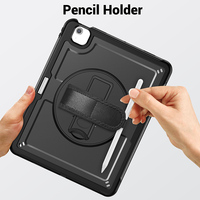 Housse de protection TPU pour iPad Air 13 2025 M3 /Air 13 2024 M2, housse de protection d'écran intégrée avec béquille et bandoulière