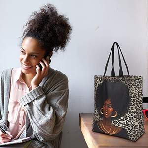 DICHOS להתאמה אישית תיק בד מודפס תיק אופנה מזדמן עבור בנות אפריקאיות שקיות קניות - Product Image 4