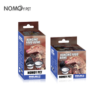 Reptile en plastique populaire suspendu simple double bols mangeoire rebord avec ventouse