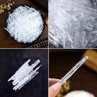 Vente en gros de fûts de 25 kg de cristaux de menthol naturel pur à 100 %, matière première de qualité alimentaire pour le tabac et les arômes industriels