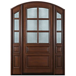 Porte d'entrée en bois massif à <span class=keywords><strong>insert</strong></span> en verre-Panneaux en verre trempé, éclairage amélioré, éclaircit les foyers et les entrées - Product Image 6