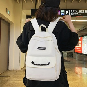 XILIMAO Solid Color <b>Backpack</b> White Computer Interlayer Shoulder Strap School Education Women's <b>Backpacks</b> - Product Image 1
