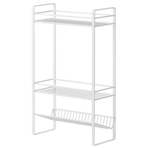 Étagère de rangement pour salle de bain Jialimei, 3 niveaux, en fer forgé blanc, sans installation requise, pour toilettes, cuisine, bureau - Product Image 5