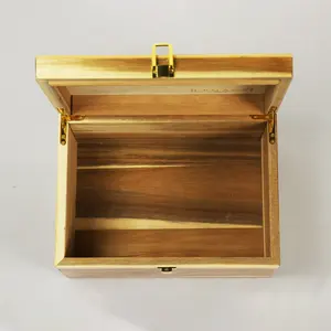 Fsc & BSCI lưu trữ bằng gỗ hộp với bản lề Nắp Keo Gỗ tay-crafted hộp gỗ cho công thức nấu ăn trang trí lưu trữ hoặc như lưu niệm