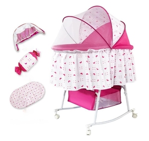 Multi-funzionale nuovo nato bambino sonno altalena <span class=keywords><strong>culla</strong></span> Queen Size pieghevole con zanzariera per dormire Shaker e Mobile per camera da letto - Product Image 5