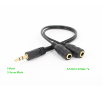 Câble répartiteur casque Lingable 3.5mm mâle vers double prise audio femelle 1 à 2 extension AUX Cabo Y adaptateur cordon ligne