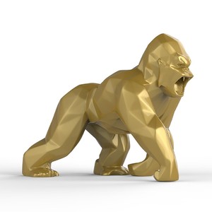 Décoration de jardin extérieur 2 m 2 mètres 200 cm Gorilla Resina-Decorazione Barrel Gold King Kong Gorilla Wrestling Statue à vendre - Product Image 5