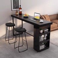 Ensemble table et tabourets de bar en bois massif, comptoir compact haut pour petits espaces, design moderne et minimaliste, tabourets de bar sans dossier