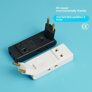 Extensor de Enchufe de Pared Europeo – Enchufe Eléctrico 4 en 1 con 180 °   Enchufe Giratorio, Convertidor de Corriente Portátil para Canadá, México, Europa - Product Image 6