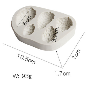 Pigne a forma di Silicone liquido stampo per la cottura di <span class=keywords><strong>torte</strong></span> di zucchero morbido argilla colla gesso auto ornamenti - Product Image 3
