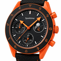 Montre chronographe en biocéramique à quartz, logo personnalisé OEM, 42 mm, étanche 3 ATM, bracelet en caoutchouc 22 mm, style sportif Zodiac, écologique