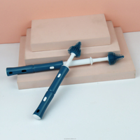Brosses en silicone personnalisées pour biberons et tétines avec poignée rétractable en plastique, modèle JG-0009, prix usine, de Guangdong
