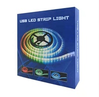 Kit de Tira LED RGB2835 de 5V IP20 con Control Remoto IR de 24 Teclas, Caja de Color, 270D, USB 5V