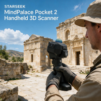 MindPalace Pocket 2 Scanner 3D multimodal portable pour applications robotiques, montage de trous de vis, application mobile MindCloud Go sur site