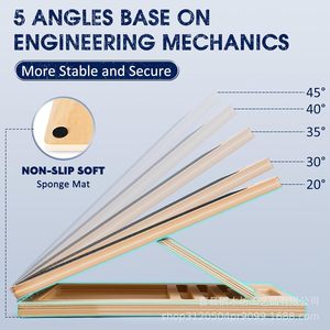Wooden Fitness Stretching Board 40x30x3.5cm Adjustable Non Slip For Gym Equipment Universal Use - Product Image 5