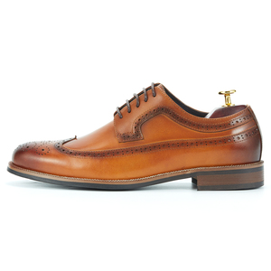 2024 <span class=keywords><strong>Eleganti</strong></span> Scarpe Derby in Vera Pelle Italiana Stile Brogue per Uomo, Scarpe da Cerimonia per Affari, Feste e Vita Quotidiana - Product Image 3
