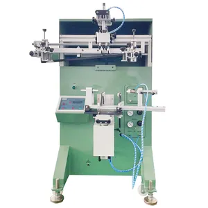 Máquina de serigrafía semiautomática de operación manual para contenedores de embalaje de tarros de plástico