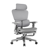 Chaise de bureau moderne confortable en maille avec dossier solide, pliable, réglable en hauteur, ergonomique, avec accoudoirs réglables pour la maison et le bureau