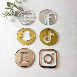 Hiện Đại Xách Tay Bảng Top Logo Dấu Hiệu Thân Thiện Với Môi Gương <span class=keywords><strong>Acrylic</strong></span> Mã Qr Đứng Mảng Bám Cho Xã Hội Truyền Thông Kinh Doanh Laser Dễ Thương Qr - Product Image 5