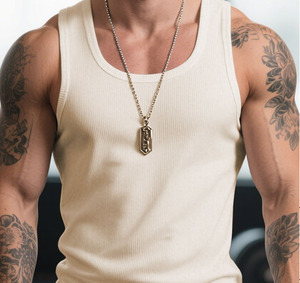 3er Pack auf Lager f Herren Solid Under wear Singulett Herren Plain Tank Tops Casual ärmel los - Product Image 1