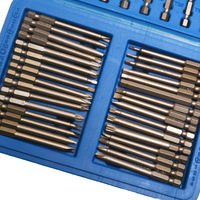 Kit de 50 embouts de tournevis longs TGS, embouts plats, Phillips, Pozi, Tri-Wing, Torx, hexagonaux, étoiles, spline, carrés