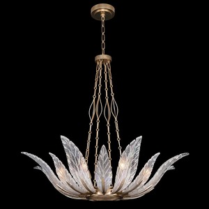Lustre suspendu moderne à 35 globes en verre soufflé à la main pour salon, salle à manger et îlot de cuisine - Product Image 1