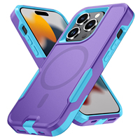 Support Magnétique Chargement Téléphone Cas Pour iPhone 15 Avec Aimant Néodyme Pour iPhone 15 Defender Cas