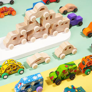 Vente en gros d'activités pour la maison Artisanat en bois Jouet pour enfants 8 pièces DIY Voiture en bois Jouets Voitures en bois non finies <span class=keywords><strong>Kit</strong></span> de <span class=keywords><strong>peinture</strong></span> pour enfants - Product Image 5