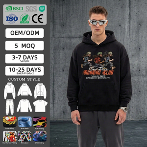 Custom Hoodies Fleece 500GSM Heavyweight Boxy Fit Hoodie <b>Men's</b> Streetwear Vintage Acid Wash Hoodie Regular Fit Oversized Jumper - Product Image 1