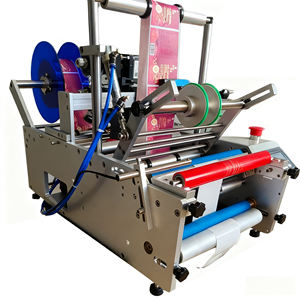 Etichettatrice etichettatrice adesiva per bottiglie rotonde semi automatiche - Product Image 4