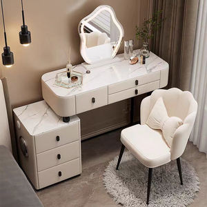 Ensemble <span class=keywords><strong>Coiffeuse</strong></span>-Commode de Chambre de Style Italien avec <span class=keywords><strong>Miroir</strong></span> LED Lumineux - Product Image 4