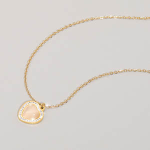 Collar con colgante de acero inoxidable 316L personalizado, chapado en oro PVD de 14K/18K, joyería fina de moda, collares con forma de ojo de gato y corazón para mujer - Product Image 2