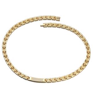 Perhiasan Biomagnetik Baja Tahan Karat Pria Desain Modis Sederhana Emas Rantai Kalung Magnetik untuk Menghilangkan Rasa Sakit Kristal Kalung - Product Image 1