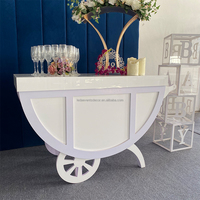 LEDA Nouveauté Chariot de Présentation en Acrylique pour Bonbons, Chariot de Buffet pour Mariages, Fêtes et Magasins de Détail