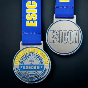 Vente en gros personnalisée Medaille Medaglia Medalha Design Sublimation 3D Honor Awards métal or sport vierge médaille et rubans