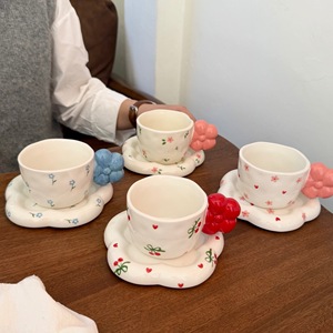 Taza y Plato <span class=keywords><strong>de</strong></span> Cerámica <span class=keywords><strong>con</strong></span> Asa <span class=keywords><strong>de</strong></span> Flores Creativa y Exquisita <span class=keywords><strong>de</strong></span> Lelyi, <span class=keywords><strong>con</strong></span> Alto Valor Estético, Taza <span class=keywords><strong>de</strong></span> Café Pintada a Mano <span class=keywords><strong>de</strong></span> Instagram - Product Image 3