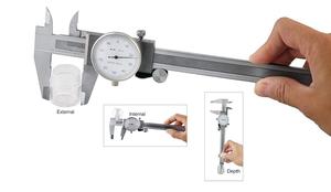 Gelsonlab Calibrador de Esfera de Acero Inoxidable a Prueba de Golpes, Calibrador <span class=keywords><strong>Vernier</strong></span> de 6 \ "/150mm, 1, 2, 2, 3 - Product Image 5