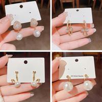 Boucles d'oreilles pendantes en perles plaquées or Resoul, aiguille en argent sterling 925, boucles d'oreilles pendantes en laiton, bijoux de mode, accessoires pour femmes, cadeau