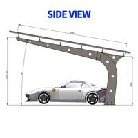 Abri solaire pour voiture avec structure en acier |   Auvent photovoltaïque pour projets d'économie d'énergie, aménagement personnalisé